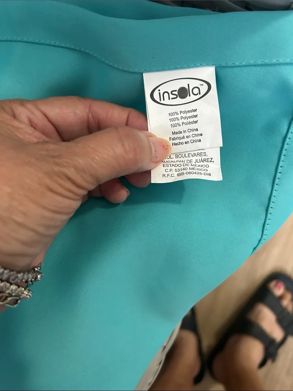 Isola Bright Teal Fabric Panel